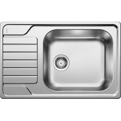 Blanco Dinas XL 6S Compact Stainless Steel Top Mount Kitchen Sink With Drainer