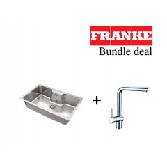 Franke Bell 745mm Undermount Stainless Steel Single Bowl Sink With L Spout Kitchen Sink Mixer Tap