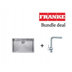 Franke Planar 650mm Undermount Stainless Steel Single Bowl Sink With L Spout Kitchen Sink Mixer Tap