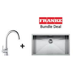 Franke Planar 790mm Undermount Stainless Steel Single Bowl Sink With Franke Lina Mixer Tap In Chrome