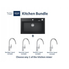 Grohe Composite Granite Sink K700 Built In 80-C With Grohe Mixer Tap Bundle Package
