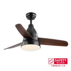 Rubine Cute 36", 42" Ceiling Fan With 24W Led And Remote In Timber Colour