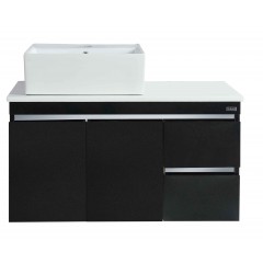 Rubine 90cm Stainless Steel Bathroom Cabinet Pearl Black