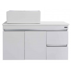 Rubine 90cm Stainless Steel Bathroom Cabinet Pearl White