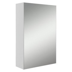Rubine 1 Door 38cm Mirror Cabinet Pearl White